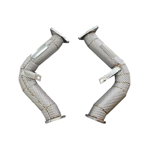 AKS downpipe แข่งสำหรับ Audi S4 S5 A6 A7 A8 B8 Q5 SQ5 3.0 TFSI downpipe 2007 + - Product Image 2