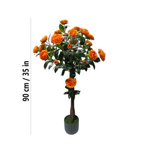 Arbre artificiel personnalisable en gros, simulation bionique de plantes vertes, paysage de roses et de camélias artificiels - Product Image 6