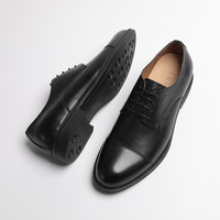Nouvelle conception, chaussures Oxford en cuir de vache véritable respirant pour hommes, taille plus, à lacets, antidérapantes, formelles, pour le bureau, la carrière, les occasions habillées
