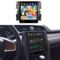 Radio Mobil Layar Sentuh Android 13 Topnavi Wireless Carplay DSP 4G 10.4'' untuk Honda Civic 2016 - 2023, GPS Audio Stereo Mobil