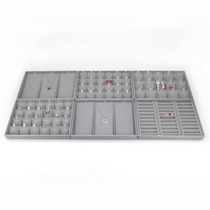High End Custom Microfiber Jewelry <strong>Tray</strong> Gray Pendant <strong>Display</strong> Organizer <strong>Ring</strong> <strong>Tray</strong> for Jewellery Shops - Product Image 4