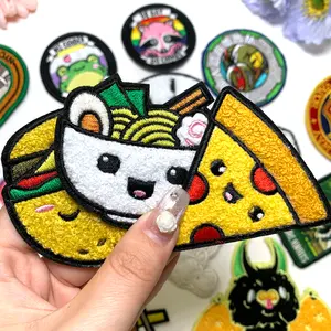 Großhandel Hot Selling Custom Cute Design Stickerei Eisen auf Chenille Patches für Hut