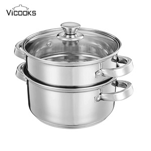 Stainless Steel Cooking <strong>Pot</strong> with <strong>Steamer</strong> <strong>Insert</strong> Kitchen Cookware Premium Heavy Duty <strong>Steamer</strong> <strong>Pot</strong> Set - Product Image 3