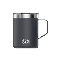 HAERS Tasse à café à double paroi Gobelets isolés Vierges de sublimation Bouteille de bière sous vide de luxe droite en acier inoxydable
