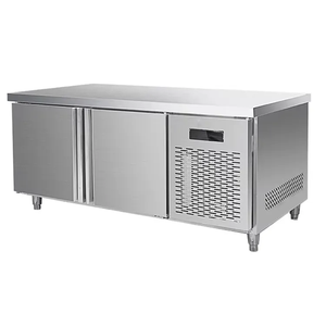 Réfrigérateur de table de préparation de sandwichs en acier inoxydable à double température pour la réfrigération de garniture de <span class=keywords><strong>pizza</strong></span> de cuisine de restaurant - Product Image 1