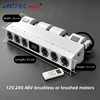 Unità di Assemblaggio Evaporatore DC 12V 24V 48V Universale con Raccordo O-Ring e Telecomando per Condizionatore da Tetto per Camion, Autobus, Camper