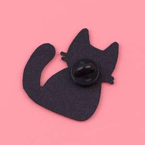 Pin Enamel Lucu Warna-warni Kawaii Hitam untuk Grosir, Badge Logam Paduan Seng Nikel Hitam UV, Hadiah Siap Kirim - Product Image 4
