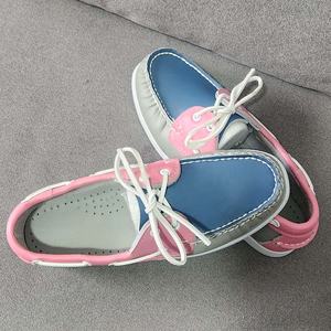 Chaussures d'été pour hommes en cuir véritable souple, à lacets, plateforme pieds nus, antidérapantes, respirantes, mocassins, chaussures <span class=keywords><strong>bateau</strong></span>, semelle intermédiaire EVA - Product Image 4