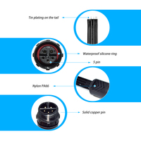 Konektor tahan air Ip67 Ip68 M16 2 3 4 5Pin listrik kabel konektor steker Ip67 5 Pin konektor Led