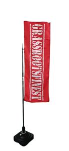 Drapeau publicitaire personnalisé Nabori pour course automobile, conception couleur intégrale, 100 % polyester, drapeaux Nobori avec impression de logo personnalisé - Product Image 5