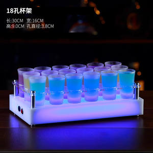 彩虹发光发光酒杯pc塑料鸡尾酒射灯眼镜架 - Product Image 5