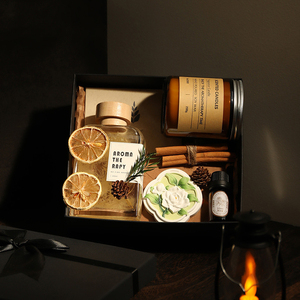 <span class=keywords><strong>Bougie</strong></span> en cire de soja parfumée d'aromathérapie de luxe et <span class=keywords><strong>diffuseur</strong></span> de roseaux coffret cadeau pour anniversaires mariages vacances souvenirs pour hommes et femmes - Product Image 2