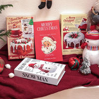 Décoration de Noël durable en forme de livre Père Noël, style moderne et créatif, accessoire de photographie de bureau, décoration de livre en papier pour Noël