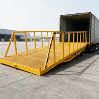 Rampe de chargement mobile robuste pour chariot élévateur, pont d'accès mobile pour conteneurs