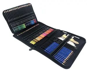 Venda quente 96 Pcs Esboço Lápis Set Profissional Desenho Ferramenta Lápis em Pop Up Zipper Caso Ideal para Iniciantes e Artistas