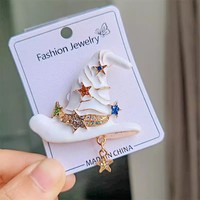 Rétro Halloween Citrouille Sorcière Étoile Chapeau Broche Femmes Personnalisé Mode Creative Cartoon Corsage Pin Vêtements Accessoires