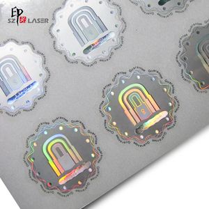 Étiquette de sécurité holographique anti-contrefaçon et inviolable avec garantie et numéro de série - Product Image 4