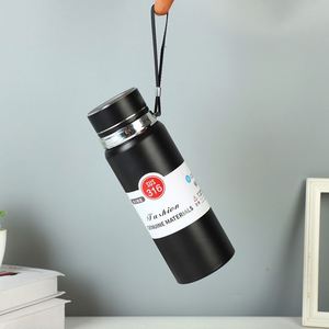 Wholesale Custom 600Ml 800Ml 1000Ml Double-Layer Outdoor Sports Stainless Steel Vacuum Water <b>Bottle</b> Flask Kettle With Strap Rope - Product Image 2
