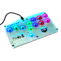 Hitbox Mini tous boutons LED Flatbox Arcade Fighting Game Controller Xinput/Dinput Encodeur d'échange à chaud pour PC/NS/PS4