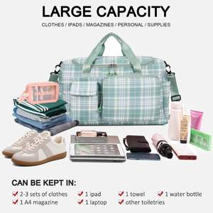 Bolsa de Viaje Deportiva, Bolsa de Baile, Regalos para Niñas, Bolsa de Gimnasio con Compartimento para Zapatos para Mujer, Bolsas de Fin de Semana Ligeras - Product Image 4