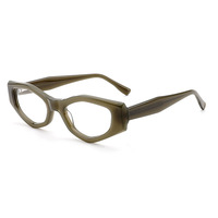 Montures de lunettes optiques en acétate, légères, de haute qualité, personnalisées, unisexes, de style rétro, à polygone
