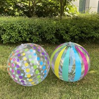Ballon de plage gonflable Suntech en PVC à rayures et pois, 40 cm, anti-stress, personnalisable, best-seller transfrontalier