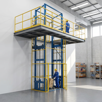 Monte-charge électrique hydraulique TAIGANG TGSJD personnalisé pour marchandises/lourdes charges, avec télécommande électrique et câble métallique