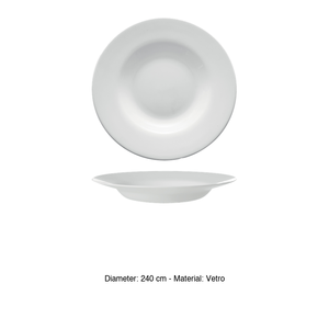 Plato Hondo para Sopa Bormioli Rocco Toledo, Cristal Blanco, 24 cm, para Restaurante, Catering, Hotel, Venta al por Mayor - Product Image 3