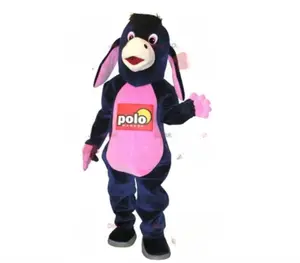 Funtoys Ezel Blauw En Roze Volwassen Cartoon Dier Cosplay Dier Carnaval Parade Activiteit Mascotte Kostuum