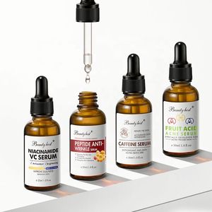 Sérum Visage Éclaircissant Anti-Taches à la Caféine et Vitamine C, Acide de Fruits, Anti-Acné, Anti-Âge - Product Image 1