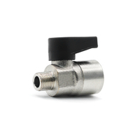 Robinet à bille miniature de haute qualité 1/2, chromé, commande manuelle de l'eau, composants de machines hydrauliques avec garantie de 3 ans