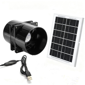 Solar-Abluft ventilator 15W Solar panel 5 "Ventilator Hochgeschwindigkeits-Solar-Abluft ventilator für Shed Chicken Coop Greenhouse <span class=keywords><strong>Dog</strong></span> - Product Image 2