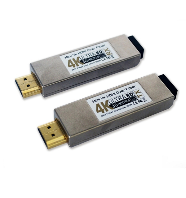 Mini 4K HD MI Optical Transceiver 1.4a HCCP1.2 300m Transmission Distance 10Gb/s FTTH 1310nm Video Via Multi Fiber Optic