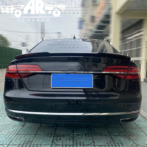 Aileron de lèvre de coffre arrière en Fiber de carbone ABS de pièces d'auto d'assurance de qualité pour <span class=keywords><strong>Audi</strong></span> A8 D4/4H 2010 2011 2012 2013 2014 2015 2016 2017 - Product Image 3