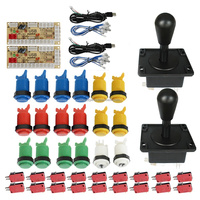 DIY rétro pour kits de jeux d'arcade, joystick d'arcade, stick 4/8 directions, bouton Sanwa Happ, anglais pour Pandora Raspberry Pi PC