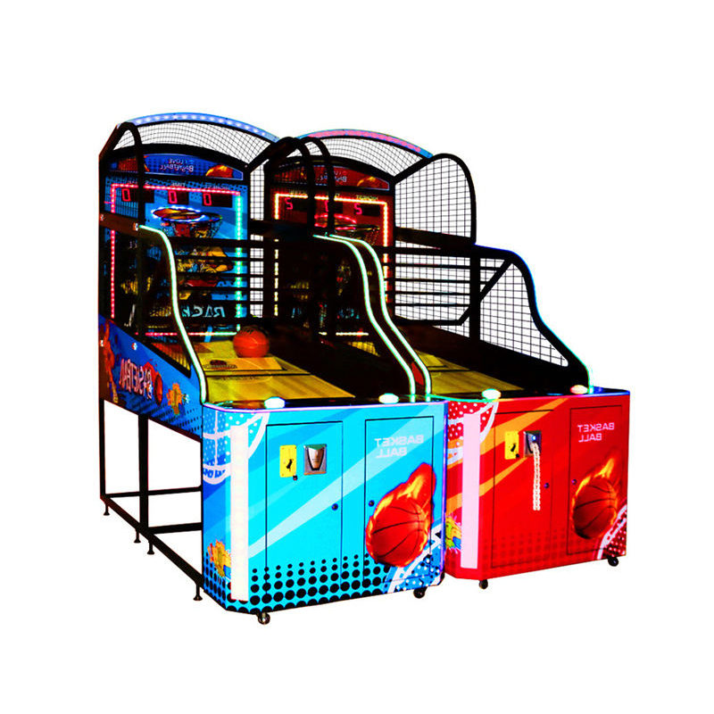 Ball Return System 2 Player Sport Game Machine China Supplier Throw Basketball Shooting Machine Arcade Training with Stand