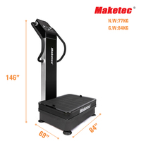 Plateforme vibrante en aluminium Maketec 1000W, appareil d'exercice portable pour le corps entier, pour la remise en forme et la perte de poids à domicile
