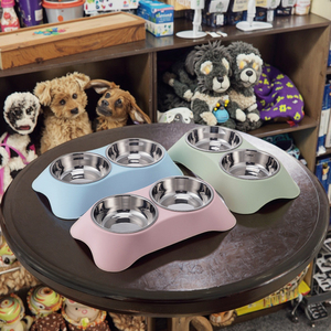 Grand bol de nourriture pour <span class=keywords><strong>animaux</strong></span> de compagnie de luxe écologique et durable en acier inoxydable à double bols <span class=keywords><strong>bassin</strong></span> étanche pour chiens chats poulets <span class=keywords><strong>animaux</strong></span> 5L - Product Image 5