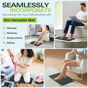 Tapis de mise à <span class=keywords><strong>la</strong></span> terre universel 60*90CM avec cordon de 4,5M (15 pieds) pour <span class=keywords><strong>la</strong></span> connexion à <span class=keywords><strong>la</strong></span> terre, récupération EMF pour un sommeil amélioré, soulagement des maux de tête, équilibre - Product Image 6