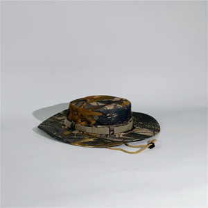 Tốt Nhất Bán Mặt Trời Bảo Vệ <span class=keywords><strong>Boonie</strong></span> <span class=keywords><strong>Hat</strong></span> Rộng Vành Câu Cá Leo Núi Săn Bắn Ngoài Trời Lá Bất Tree Camo Safari Mũ Người Đàn Ông - Product Image 6