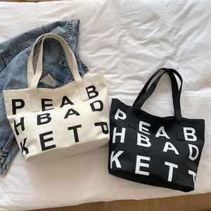 Hot selling <b>large</b> capacity canvas shopping <b>bags</b>, new brand wholesale, versatile shopping <b>bags</b> - Product Image 1