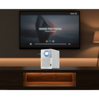 Proyector Holográfico Portátil Inteligente con Android 11.0, WiFi de Doble Banda, 2+8GB, Enfoque Automático y Video Beamer