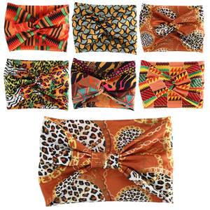 Nouveau Bandeau Large en Tissu Élastique Noué, Imprimé Coloré, Accessoire Cheveux Femme, Turban Sportif - Product Image 1
