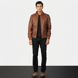 Men Genuine <b>Leather</b> Breathable Finer Threads <b>Jacket</b> Zipper Coat Autumn Hooded <b>Long</b> Sleeve Street Cool Solid Color Casual - Product Image 1
