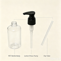Flacon pompe à lotion PET 500 ml, col à vis 24/410, emballage cosmétique, impression de logo couleur personnalisée, OEM