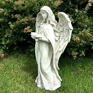 Estatua de Ángel de Mármol Blanco de Tamaño Real <span class=keywords><strong>con</strong></span> Alas para Decoración de Jardín Exterior en Venta - Product Image 4