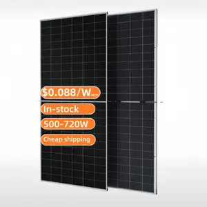En stock JINKO installation de panneau de plaque solaire PV bon marché à usage domestique 620W 650W 550 watts panneau solaire de type JINKO tiger neo n-type