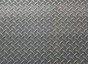 Placa de diamante de aluminio de 4 pies x 8 pies patrón térmico Placa de hoja de cuadros de aluminio de 5 barras