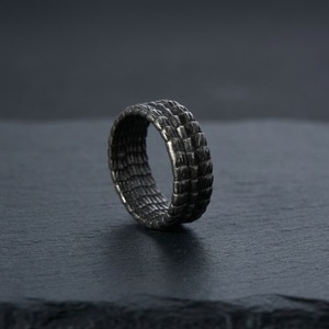 Grenzüberschreitender Großhandel Edelstahl Herrenringe; Vintage Drachenschuppen-Fingerringe Handschmuck Modell JZ557 Herkunft Dongguan - Product Image 2