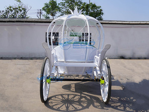 Carruaje de Calabaza, Carruaje Tirado por Caballos, Carruaje de Calabaza de Estilo Europeo Confortable para Bodas, Carruaje de Calabaza Eléctrico para Turismo - Product Image 6